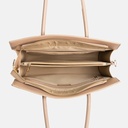 Dannari Beige Elongated Handle Tote Bag