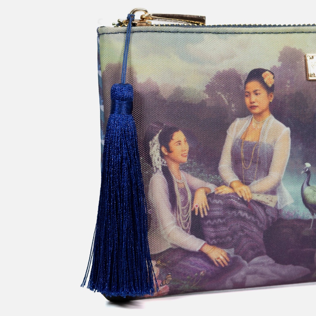 Yu Wadi  Stone Blue Wallet Pouch