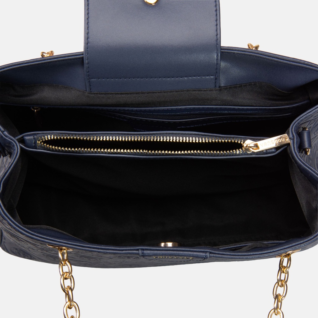 Myat Lay Ngone Midnight Blue Chain Tote Bag