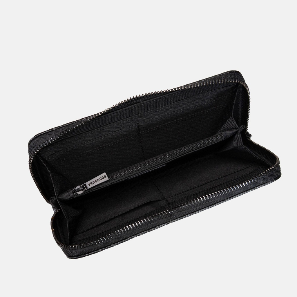 Myat Lay Maung Black Zip Around Wallet