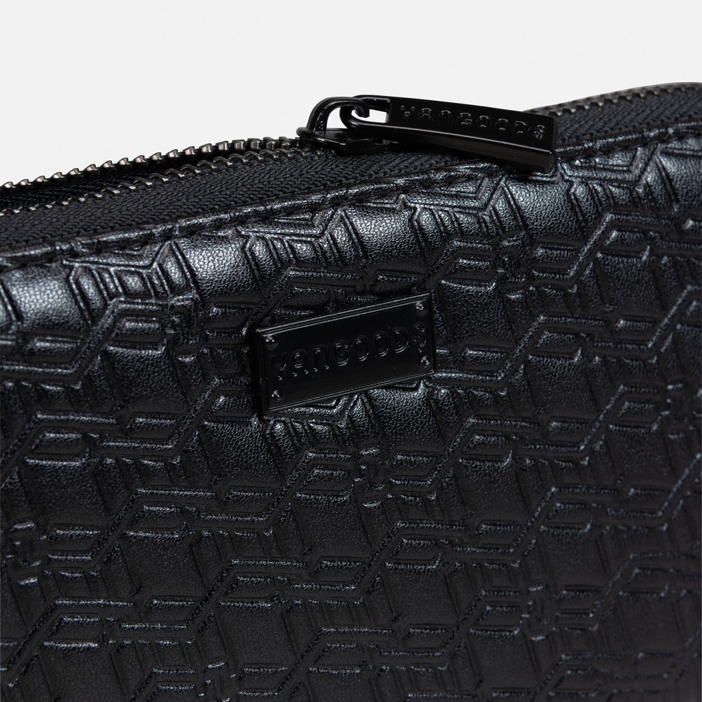 Myat Lay Maung Black Zip Around Wallet
