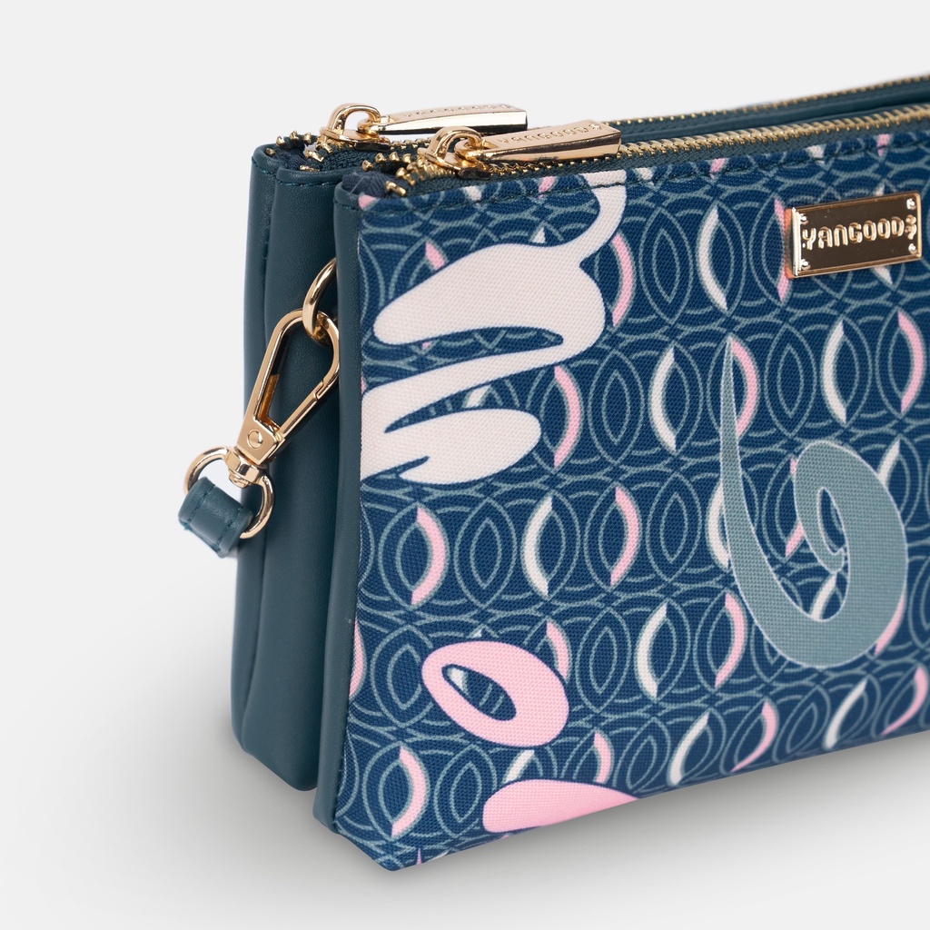 AKKHAYAR Teal Twin Pouch