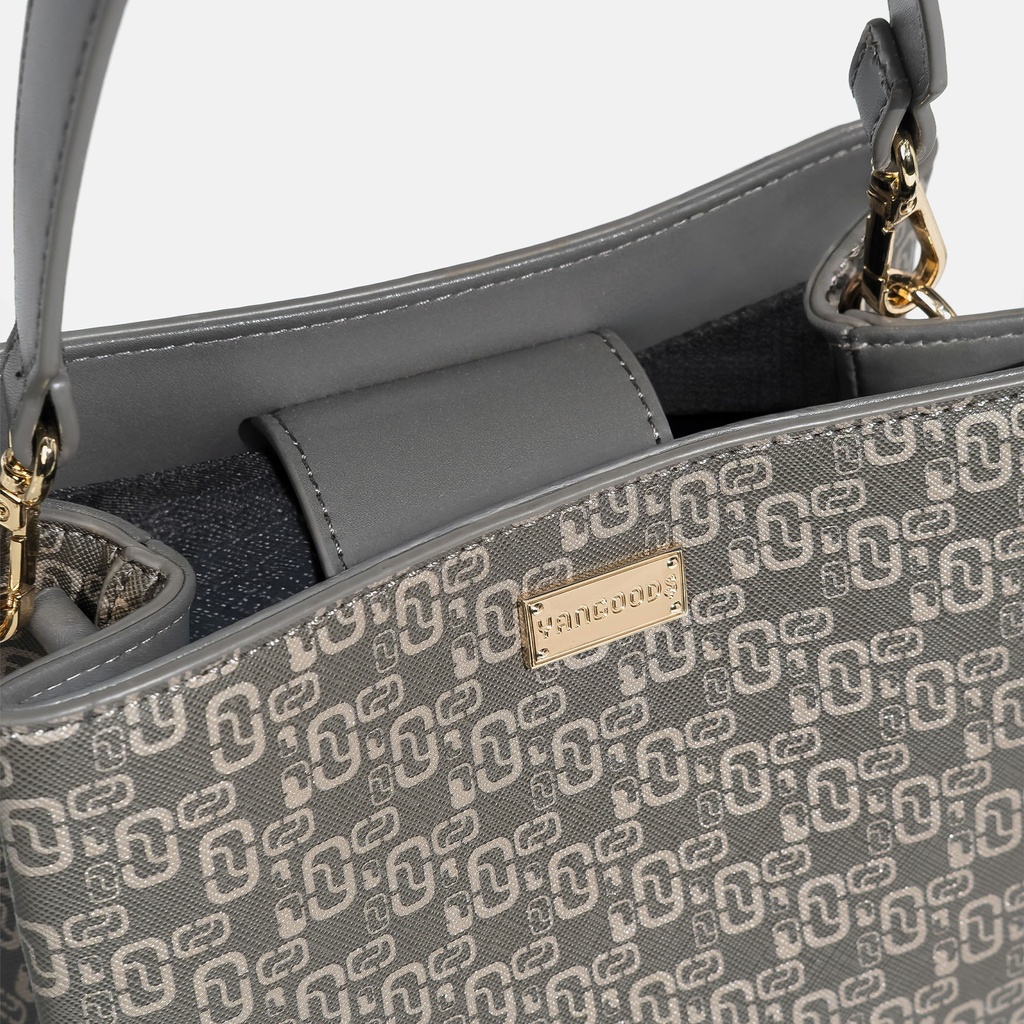 Thinkayta Women Gray Bucket Bag