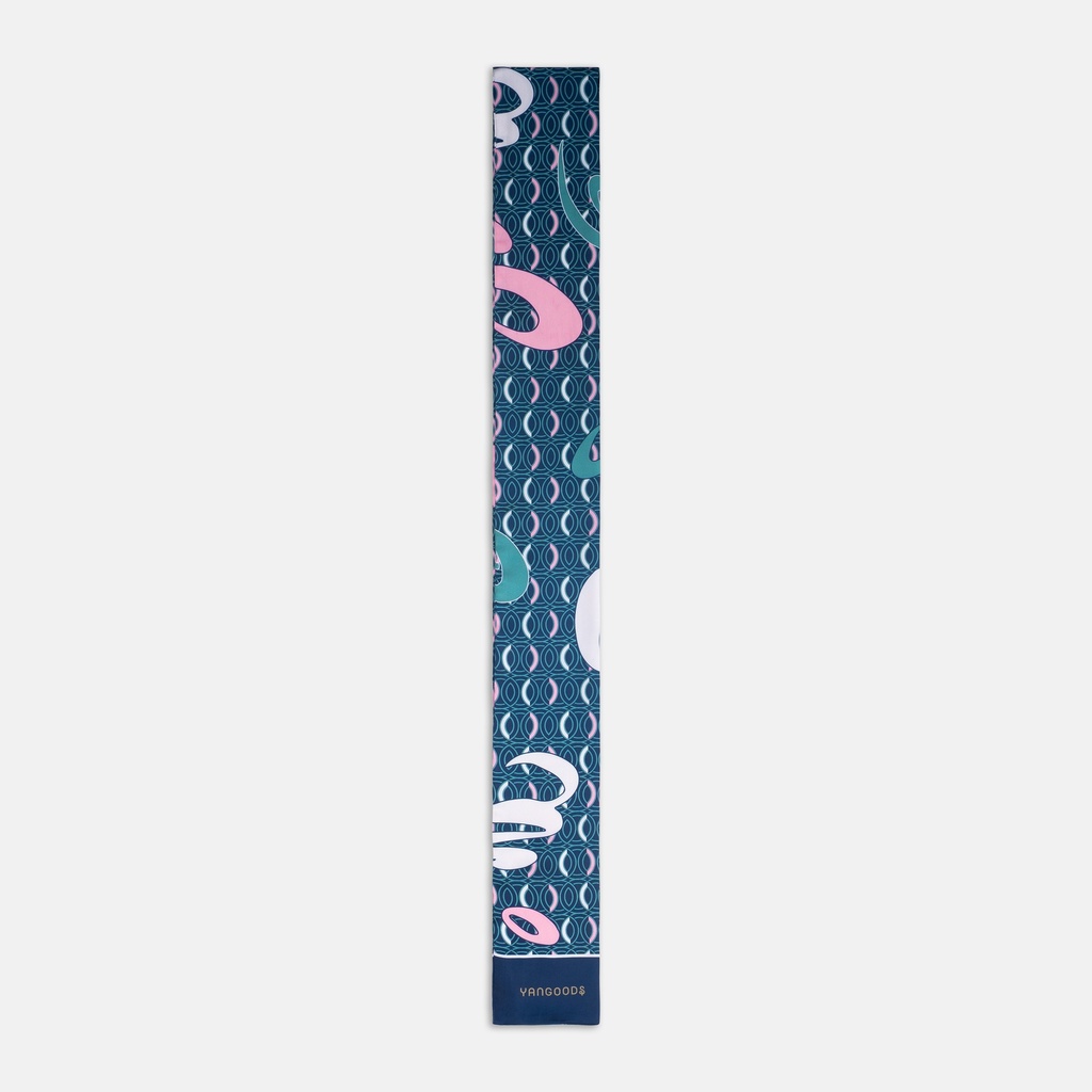 AKKHAYAR Teal Slim Scarf
