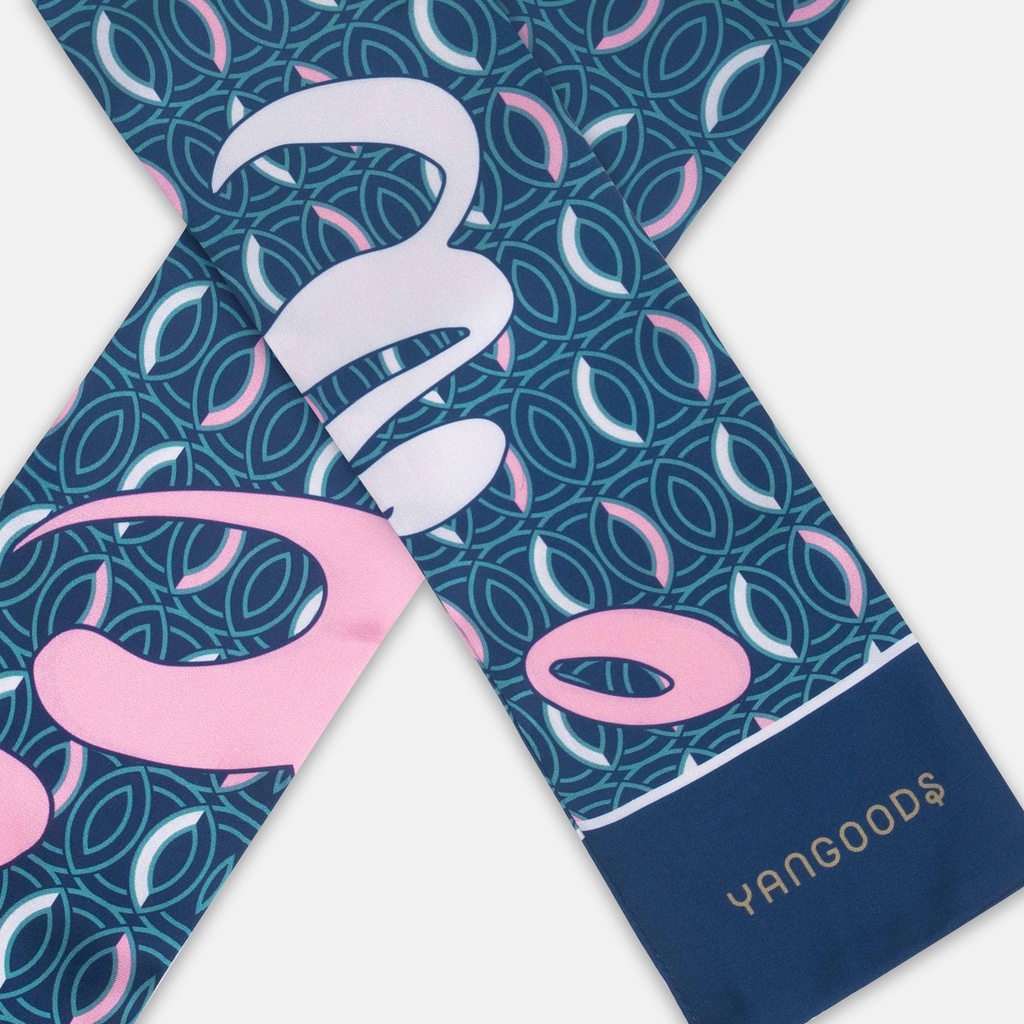 AKKHAYAR Teal Slim Scarf