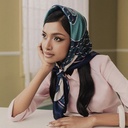 AKKHAYAR Teal Square Scarf