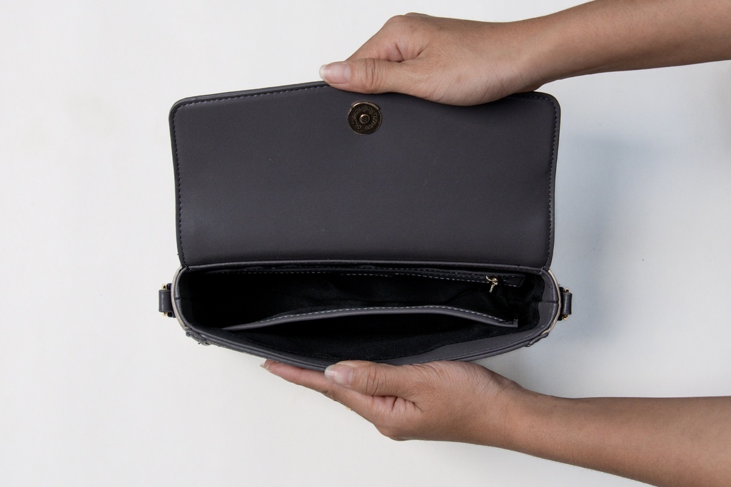 2025 Thinkayta Women Gray Rectangle Flap Bag