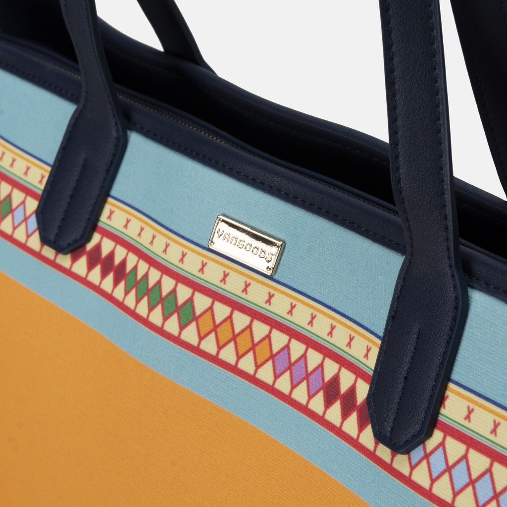 Akha Orange Beach Tote Bag