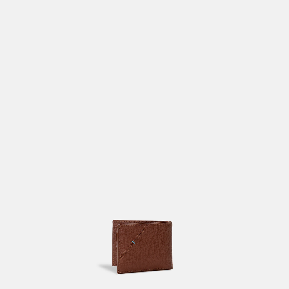 Timeless Men Cognac Bi-Fold Wallet