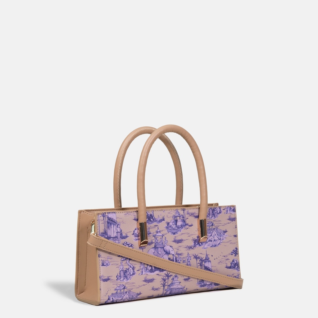 Dannarri Beige Mini Elongated Handle Tote