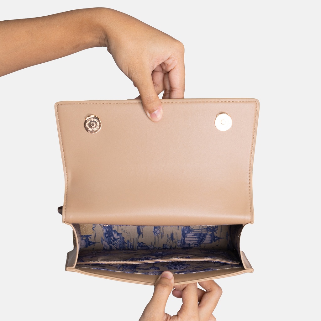 Dannarri Beige Top Handle Tote