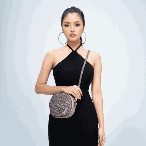 2025 Thinkayta Women Gray Round Cross Bag