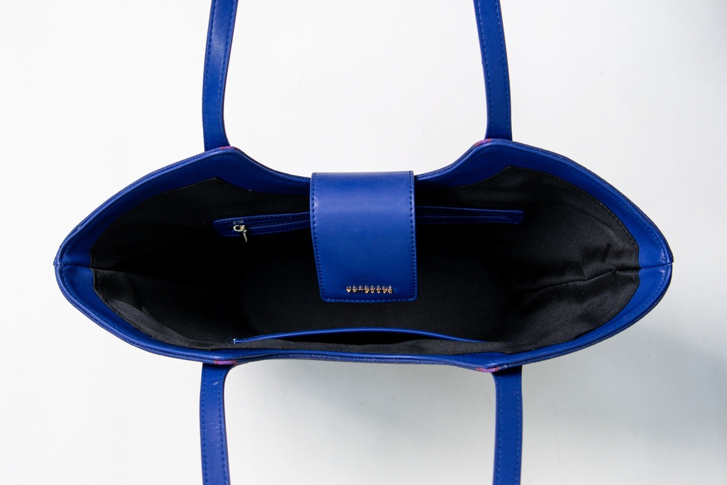 Picnic Navy Basket Shoulder Bag