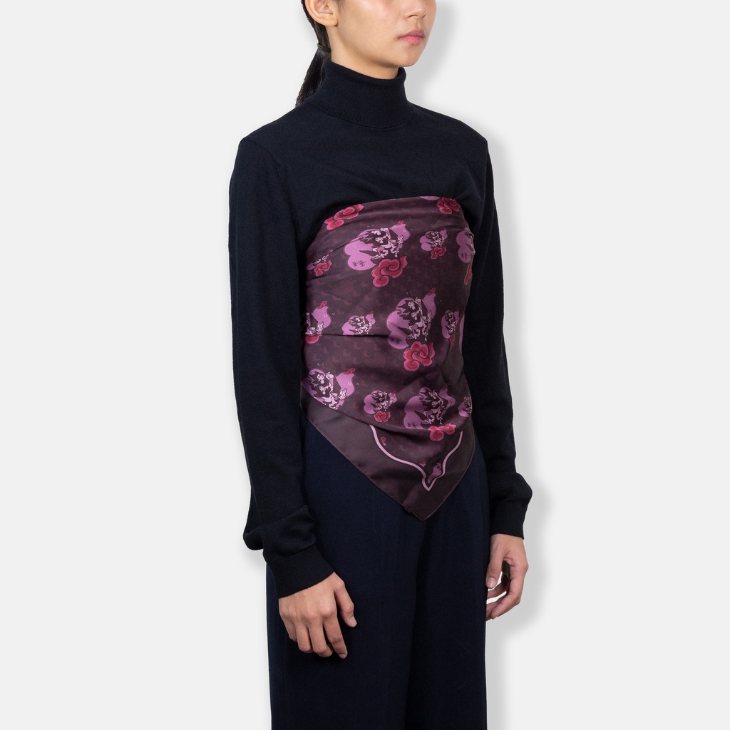 Swal Taw Merlot Square Scarf