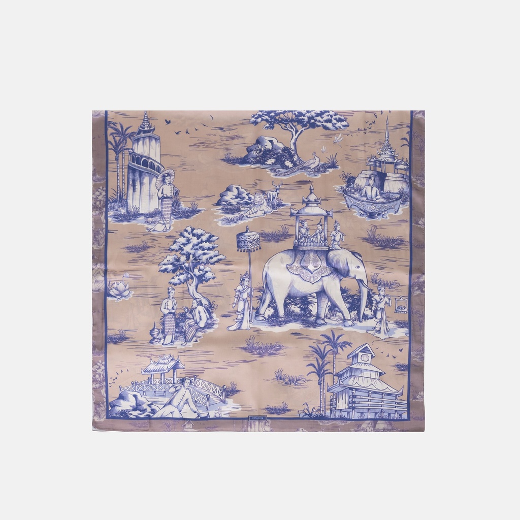 Dannari Beige Rectangular Scarf