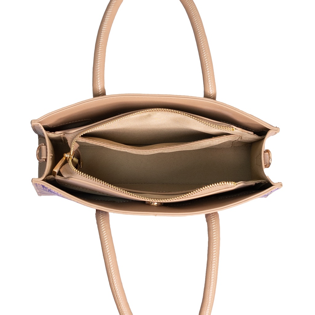 Dannari Beige Mini Elongated Handle Tote