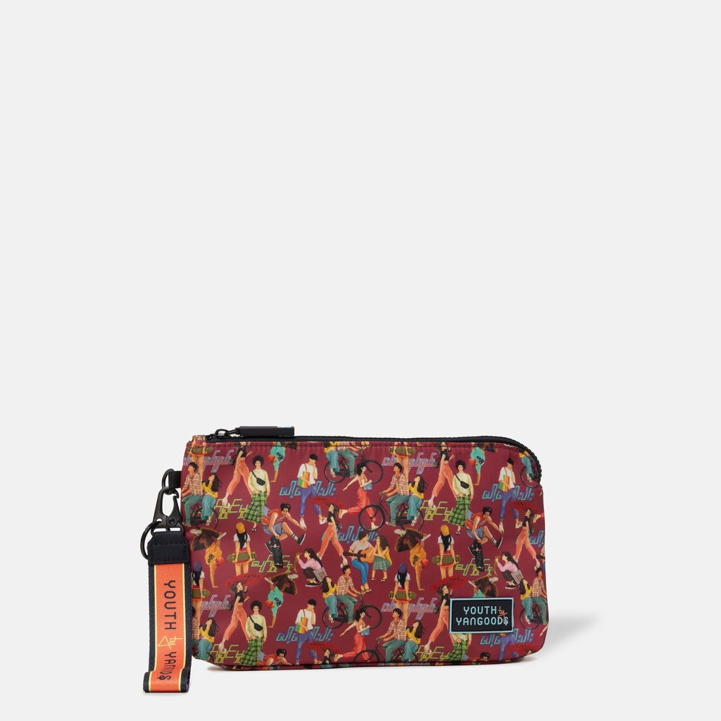 Youth Deep Red Midi Clutch