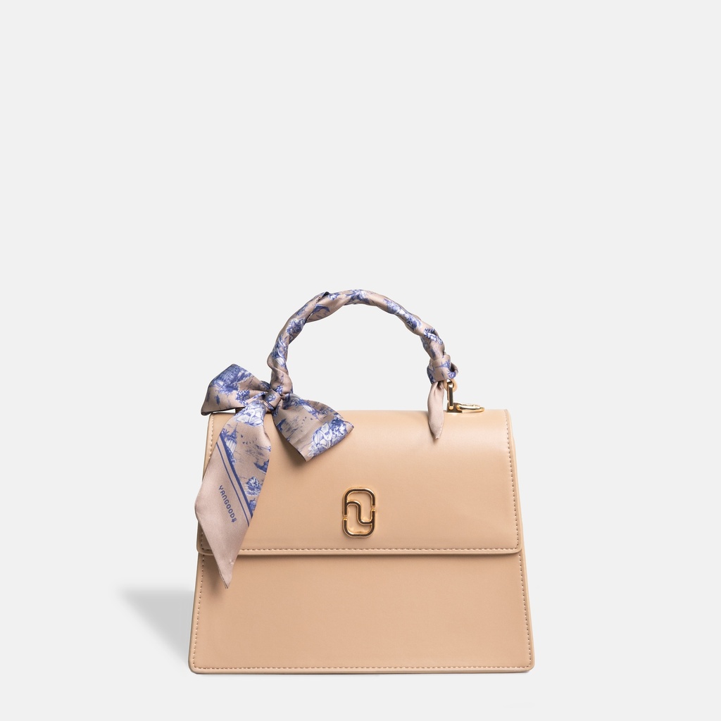 Dannari Beige Top Handle Tote