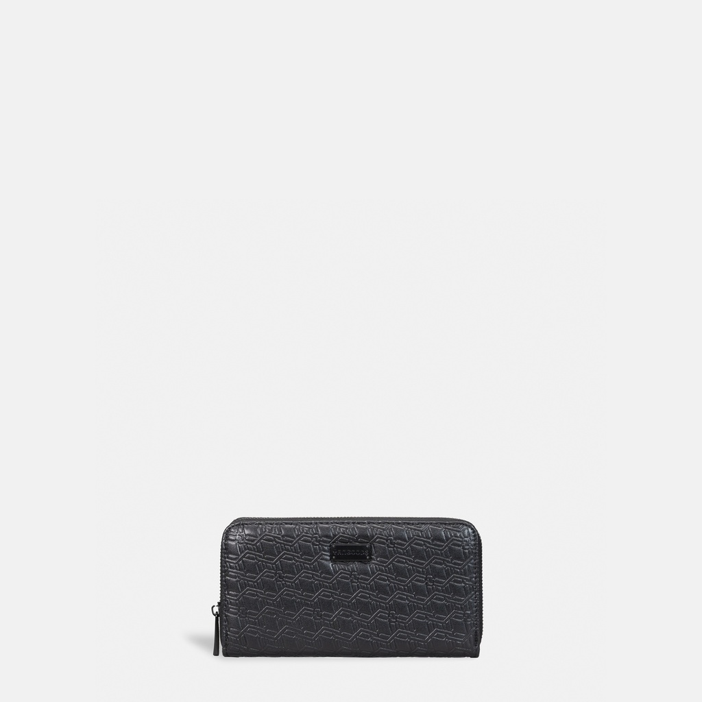 Myat Lay Maung Black Zip Around Wallet
