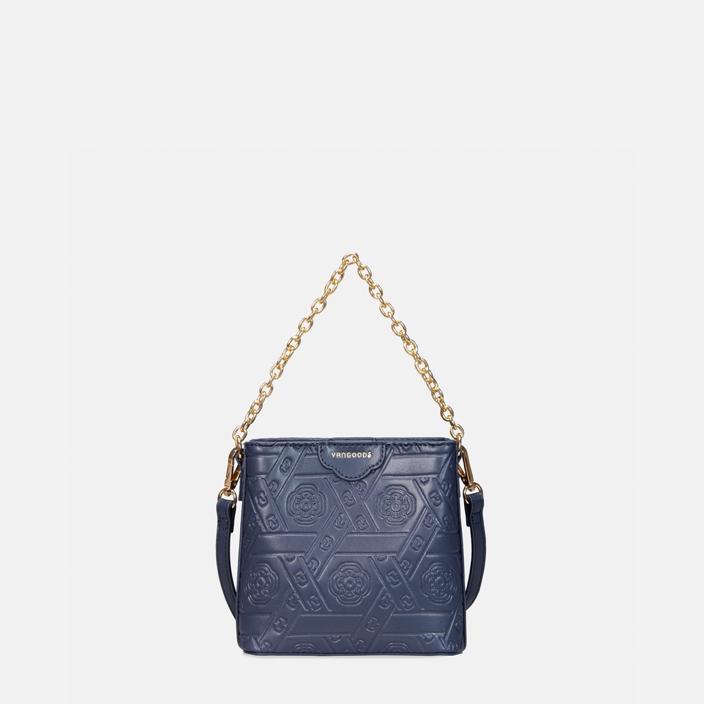 Myat Lay Ngone Midnight Blue Mini Bucket Bag
