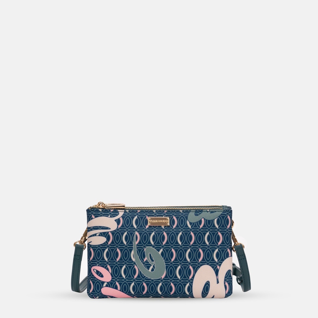 AKKHAYAR Teal Twin Pouch