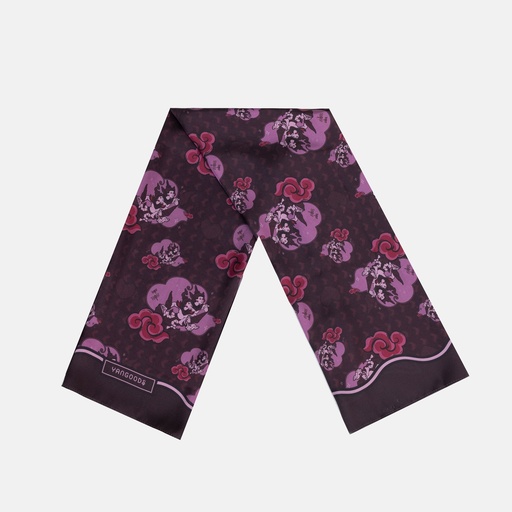 [YG11R2901Z] Swal Taw Merlot Square Scarf
