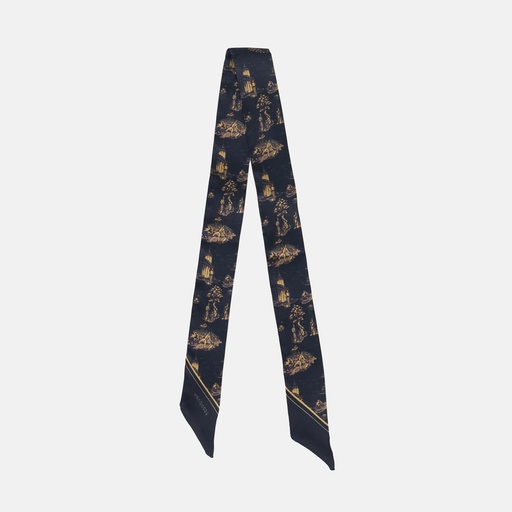 [YG10O2901B] Dannari Onyx Slim Scarf