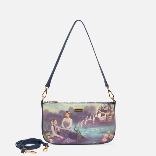 [YG11C2303Q] Yu Wadi Stone Blue Sling Bag