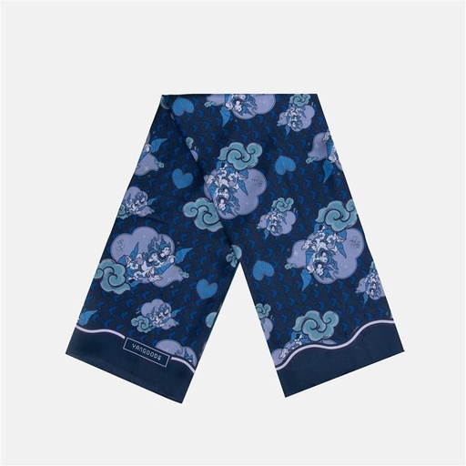 [YG11R2901N] Swal Taw Navy Square Scarf