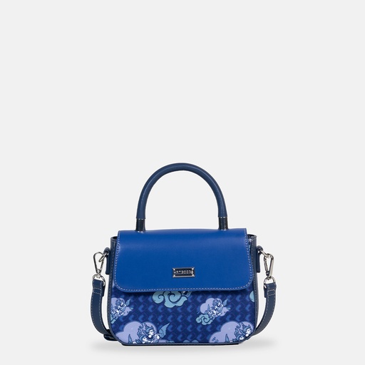 [YG11V2302N] Swal Taw Navy Top Handle Bag