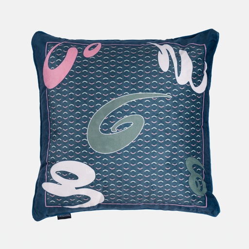 [YG11V8401F] AKKHAYAR Teal Cushion Cover